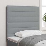vidaXL Tête de lit Hauteur réglable Manuel Gris clair 100 cm tissu