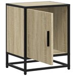 vidaXL Tables de chevet 2 Pièces chêne sonoma bois d'ingénierie et métal