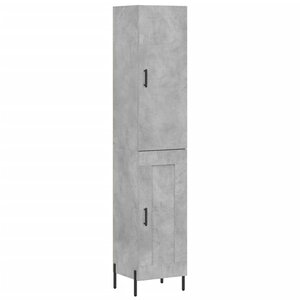 vidaXL Buffet haut Gris béton 34 5x34x180 cm Bois d'ingénierie