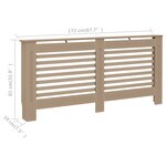 Vidaxl cache-radiateur 172x19x81 cm mdf
