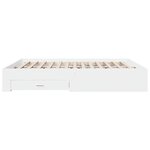 vidaXL Cadre de lit avec tiroirs sans matelas blanc 180x200 cm
