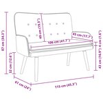 vidaXL Sofa 2 places Rose 115 x 61 x 87 cm Velours