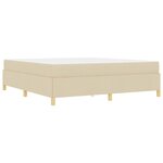 vidaXL Lit à ressorts Crème et Beige et Blanc 180 x 200 cm tissu