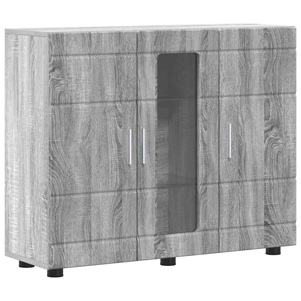 vidaXL Buffet Sonoma gris 55.5 x 29 x 100 cm Bois d'ingénierie