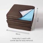 Coussin d'assise déhoussable pour canapé 3 places en suédine  Chocolat - HOMESCAPES