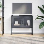 vidaXL Meuble TV anthracite 68x39x60 5 cm acier laminé à froid