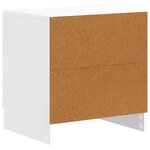 vidaXL Cabinet de chevet 2 Pièces Blanc brillant 43 x 34 5 x 44 5 cm