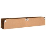 vidaXL Meubles TV muraux 2 Pièces chêne fumé 80x30x30cm bois d'ingénierie