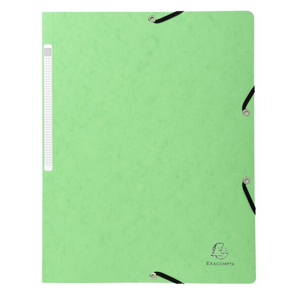 Chemise à élastique sans rabat carte lustrée 400gm2 - A4 - Vert Tilleul x 25 EXACOMPTA