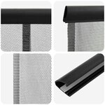 vidaXL Écran de porte insectes avec rideau en maille Noir 160 x 240 cm