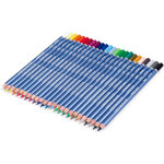 Set 24 crayons de couleur aquarellables - Boîte métal - Marino
