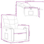 vidaXL Fauteuil inclinable noir tissu