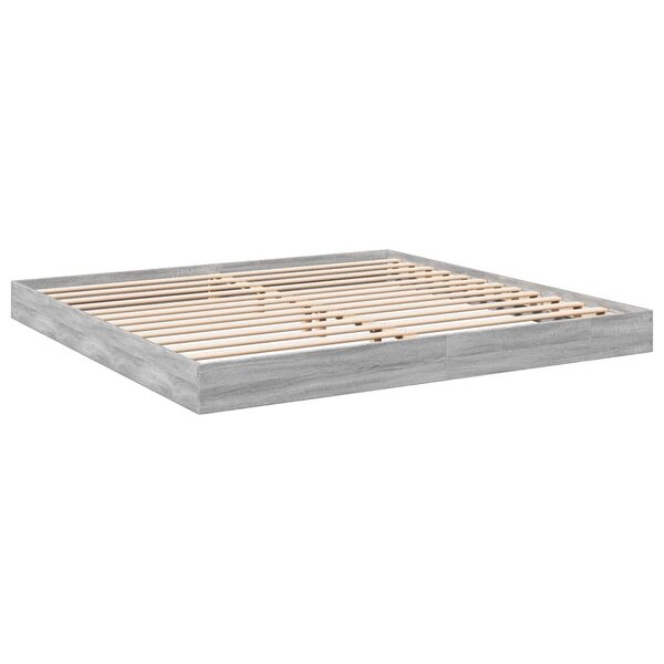 vidaXL Cadre de lit sonoma gris 180x200 cm bois d'ingénierie