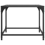 vidaXL Table basse avec dessus en verre transparent 50x50x40 cm acier