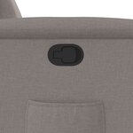 vidaXL Fauteuil inclinable Taupe Tissu