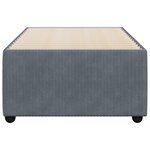 vidaXL Cadre de lit Gris foncé 90x190 cm Velours