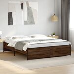 vidaXL Cadre de lit sans matelas chêne marron 200x200 cm