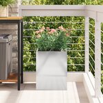 vidaXL Cache-pot de jardin Argenté 50 x 32 x 40 cm Acier inoxydable