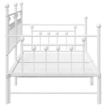 Lit daybed vidaXL avec lit gigogne blanc 90x190 cm en acier