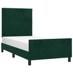 vidaXL Cadre de lit sans matelas vert foncé 80x200 cm velours