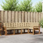 vidaXL Ensemble de canapés d'extérieur 5 Pièces Naturel et Beige
