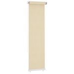 vidaXL Store roulant d'extérieur Crème 60x230 cm PEHD