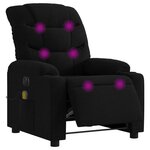 vidaXL Fauteuil de massage inclinable électrique Noir Tissu