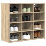 vidaXL Cabinet à chaussures Chêne Sonoma 77 5 x 30 x 67 cm