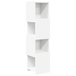 vidaXL Meuble d'angle Blanc 25 5x25x102cm Bois d'ingénierie