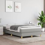 vidaXL Sommier à lattes de lit et matelas gris clair 120x190 cm tissu