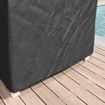 vidaXL Housse de Transat Uni Noir 205 x 100 x 70 cm tissu