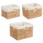 vidaXL Paniers de rangement 3 Pièces Naturel 35 x 30 x 25 cm