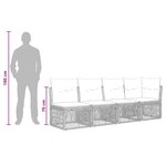 vidaXL Ensemble de canapé de jardin 9 Pièces Noir polyrotin