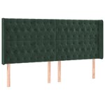 vidaXL Sommier à lattes de lit matelas et LED Vert foncé 180x200 cm