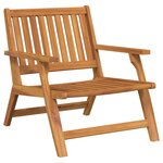vidaXL Ensemble de chaises de jardin avec table 5 pièces en bois d'acacia massif