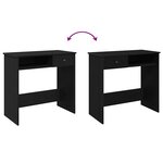 vidaXL Bureau Noir 80x40x75 cm Aggloméré