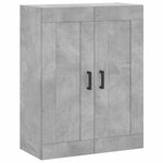 vidaXL Buffet haut Gris béton 69 5x34x180 cm Bois d'ingénierie