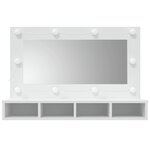 vidaXL Armoire à miroir avec LED blanc 90x31 5x62 cm
