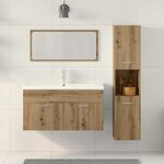 vidaXL Ensemble de meubles salle de bain 3 Pièces bois d'ingénierie