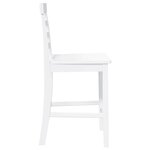 VidaXL Tabourets de bar 2 Pièces blanc bois massif d'hévéa