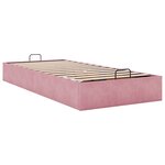 vidaXL Cadre de lit ottoman sans matelas rose 90x190 cm velours