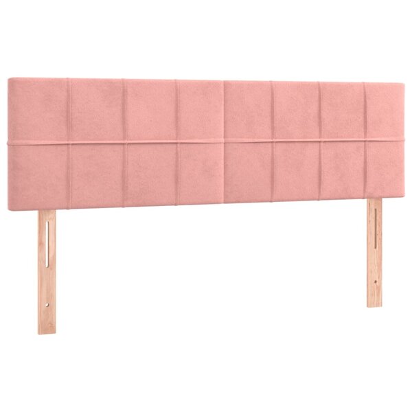 vidaXL Têtes de lit 2 Pièces Rose 72x5x78/88 cm Velours