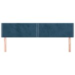 vidaXL Têtes de lit 2 Pièces Bleu foncé 80x5x78/88 cm Velours