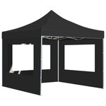 vidaXL Tente de réception pliable et parois Aluminium 2x2 m Anthracite