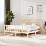 Vidaxl cadre de lit bois massif 160x200 cm
