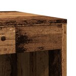 vidaXL Meuble de bac à litière pour chat vieux bois bois d'ingénierie