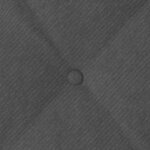 vidaXL Coussin de Dos Gris foncé 60 x 50 cm Tissu en velours côtelé