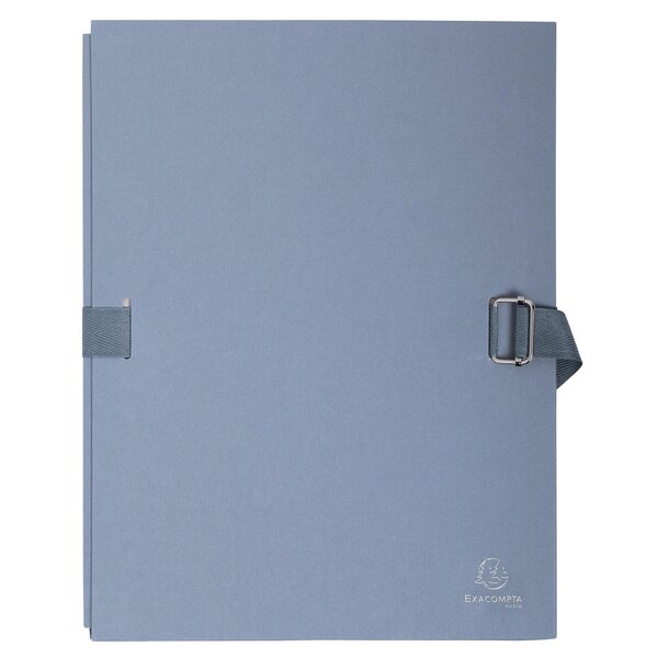 Chemise Dos Extensible Avec Rabat Papier - 24x32cm - Gris - X 10 - Exacompta