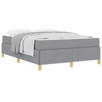 vidaXL Cadre de lit avec matelas Gris clair 140 x 190 cm tissu