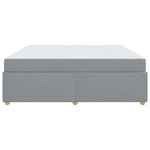 vidaXL Cadre de lit avec matelas Gris clair 200 x 200 cm tissu